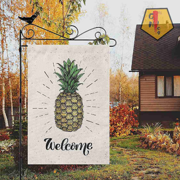 GN109 Pineapple Garden Flag Double Sided Vertical House Garden Flags